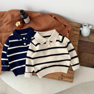 My Little Family - Striped Baby Polo Shirt -