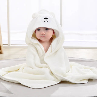 My Little Family - Premium Baby Bath Towel - White