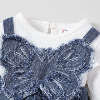 My Little Family - Denim Butterfly Onesie -