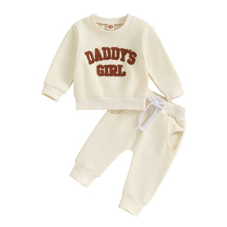 My Little Family - Daddy's Girl Sweatsuit - Apricot / 0-6m