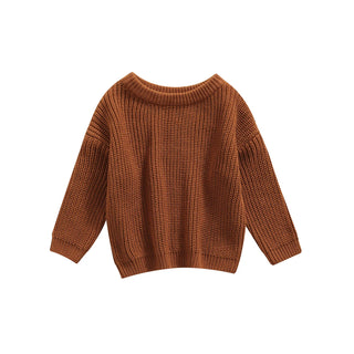 My Little Family - Knitted Autumn Pullover - Brown / 3-6m