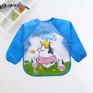 My Little Family - Long Sleeve Waterproof Baby Bib - Cow