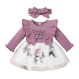 My Little Family - Daddy's Girl Pink Dress and Headband - Pink / 3-6m