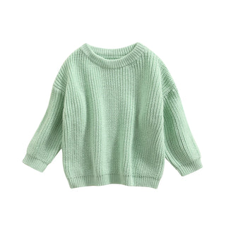 My Little Family - Knitted Autumn Pullover - Light green / 3-6m