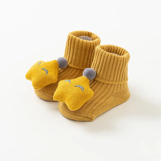 My Little Family - Cute Baby Socks - Yellow star / S