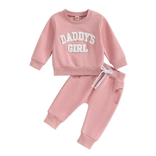 My Little Family - Daddy's Girl Sweatsuit - Pink / 0-6m