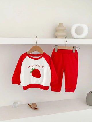 My Little Family - Fruity Tracksuit set - Red / 9m