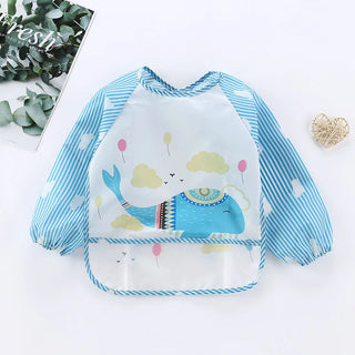 My Little Family - Long Sleeve Waterproof Baby Bib - Whale