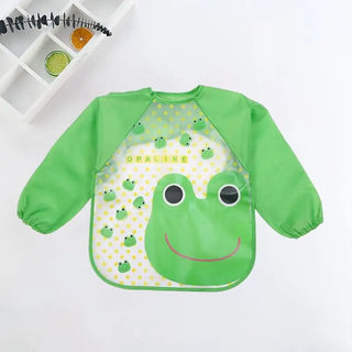 My Little Family - Long Sleeve Waterproof Baby Bib - Frog