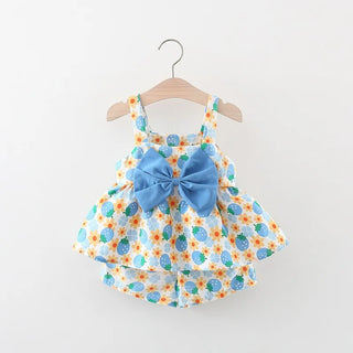 My Little Family - Fruity Dress and Shorts - Blue / 9-12m