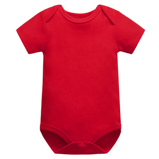 My Little Family - Short Sleeve Baby Romper - Red / 3M