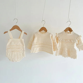 My Little Family - Knitted Cotton Bodysuit, Blouse & Dress -