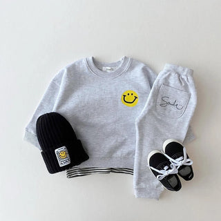 My Little Family - Smiley Fall Set - Gray / 6-12m