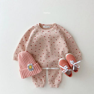 My Little Family - Spring Baby Girls Clothes Set 2023 New Fashion Cute Fruit Printing Baby Girl Casual Tops + Trouser 2pcs Baby Girls Clothing -