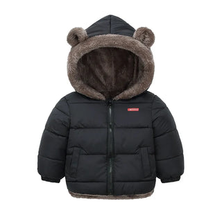 My Little Family - Hooded Fleece Jacket - Black / 24m