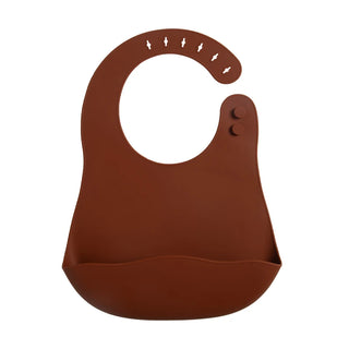 My Little Family - Premium Silicone Baby Bib - chocolate