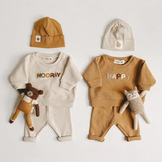 My Little Family - Knitted Sweatshirt And Pants Set -