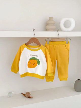 My Little Family - Fruity Tracksuit set - Yellow / 9m