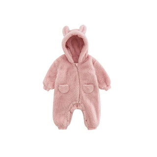 My Little Family - Cozy Teddy Jumpsuit - Pink / 0-3m