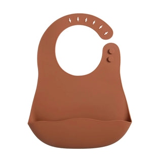 My Little Family - Premium Silicone Baby Bib - orange ochre