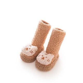 My Little Family - Animal anti slip socks - Brown / 0-6m