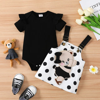 My Little Family - Cotton Overall Dress and Bodysuit Set -