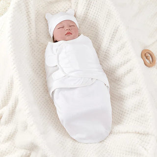 My Little Family - Newborn Sleeping Bag / Swaddle Wrap - White / 0-3m