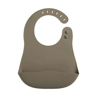 My Little Family - Premium Silicone Baby Bib - sage green