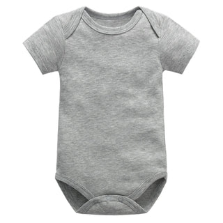 My Little Family - Short Sleeve Baby Romper - Gray / 3M