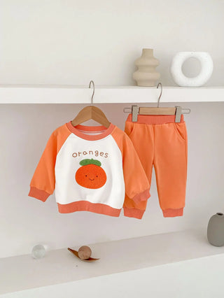 My Little Family - Fruity Tracksuit set - Orange / 9m