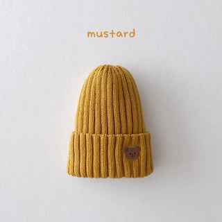 My Little Family - Knitted Teddy Beanie - Mustard