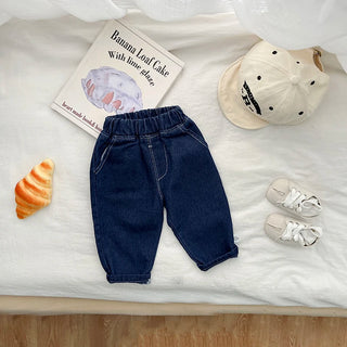 My Little Family - Denim Baby Pants - Blue / 3-6m