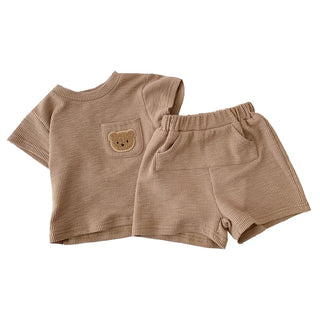 My Little Family - Short Summer Set - Brown / 6-12m