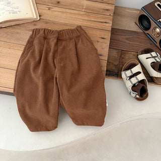 My Little Family - Baby Ribbed Pants - Brown / 3-6m