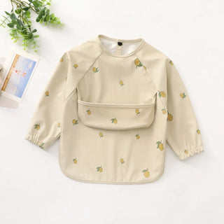 My Little Family - Long Sleeve Feeding Apron - Lemon / S