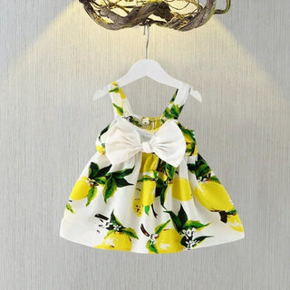 My Little Family - Sleeveless Flower Dress - Yellow / 0-6m