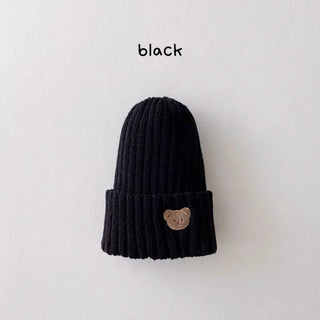 My Little Family - Knitted Teddy Beanie - Black