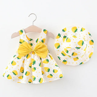 My Little Family - Fruity dress and hat - Yellow / 3-6m