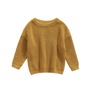 My Little Family - Knitted Autumn Pullover - Dark Beige / 3-6m