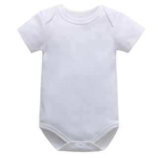 My Little Family - Short Sleeve Baby Romper - White / 3M