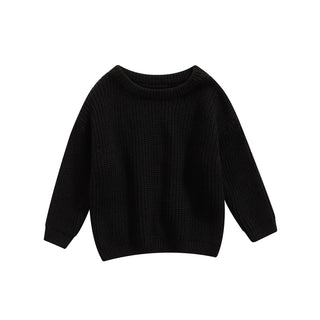 My Little Family - Knitted Autumn Pullover - Black / 3-6m