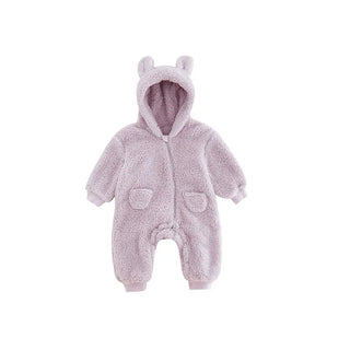 My Little Family - Cozy Teddy Jumpsuit - Violet / 0-3m