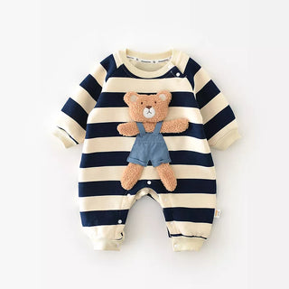 My Little Family - Soft Teddy Onesie - Navy / 3-6m