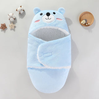 My Little Family - Animal Sleeping Bag / Swaddle Wrap - Blue / 0-3m