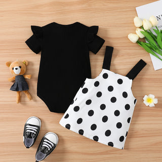 My Little Family - Cotton Overall Dress and Bodysuit Set -