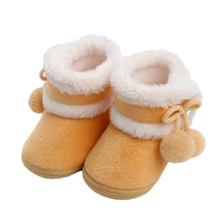 My Little Family - Toddler Winter Shoes - Yellow with Balls / 0-6m