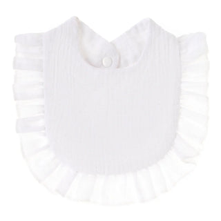 My Little Family - Baby Cotton Bib - White