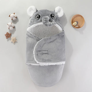 My Little Family - Animal Sleeping Bag / Swaddle Wrap - Gray / 0-3m