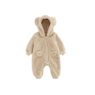 My Little Family - Cozy Teddy Jumpsuit - Light Brown / 0-3m