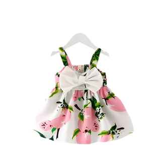 My Little Family - Sleeveless Flower Dress - Pink / 0-6m